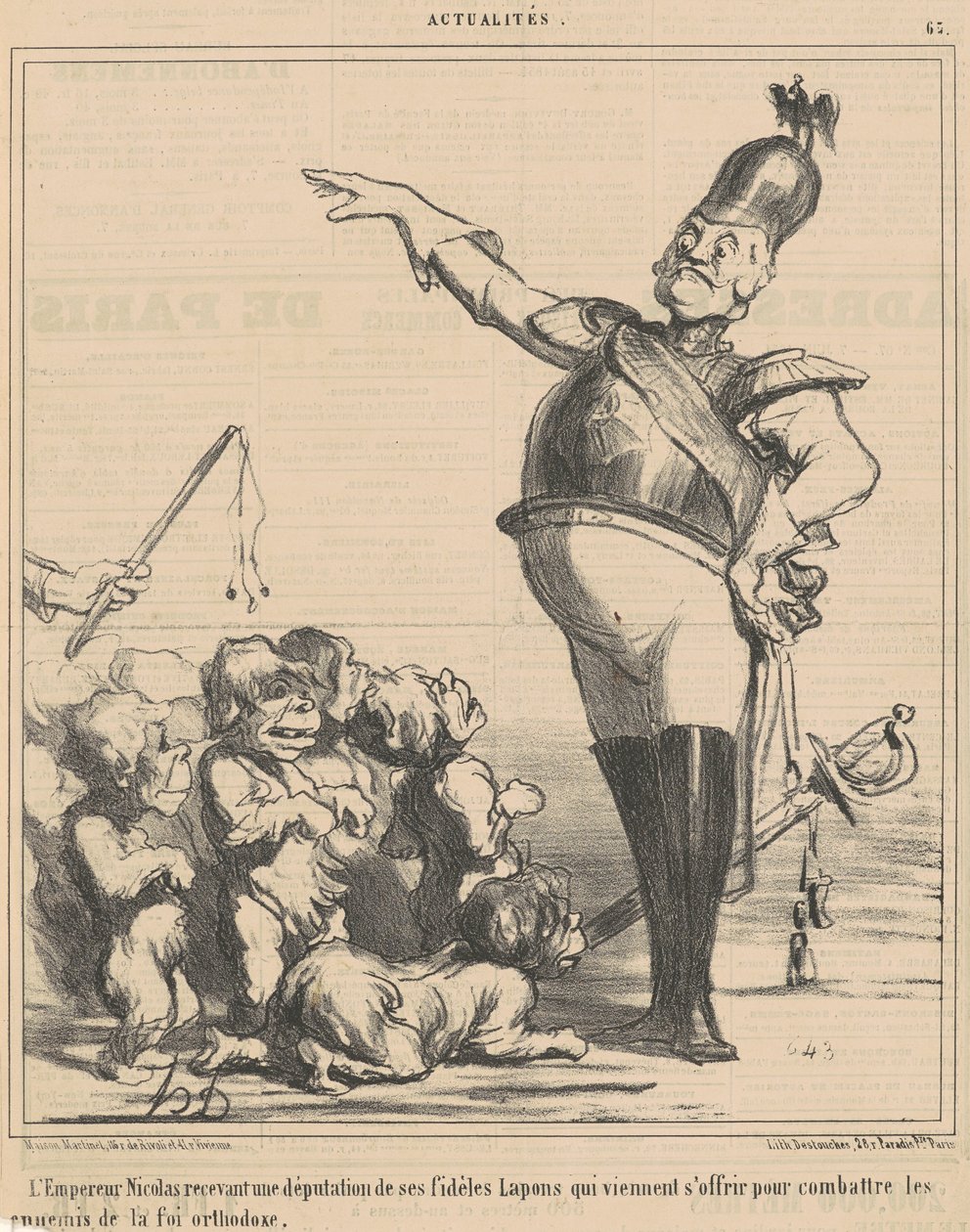 Keiser Nicholas mottar en deputasjon... av Honoré Daumier