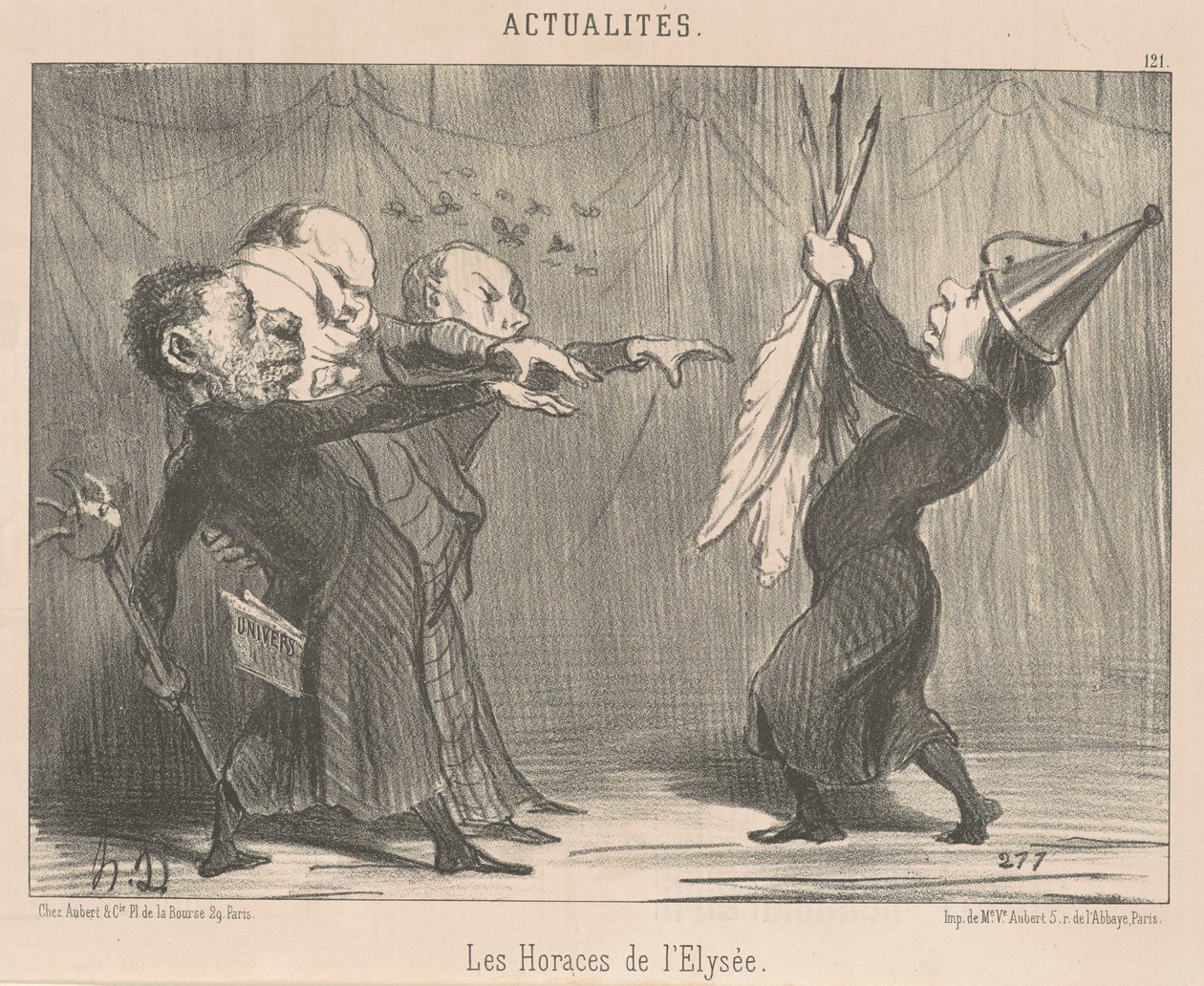 Keiseren avlaster... av Honoré Daumier