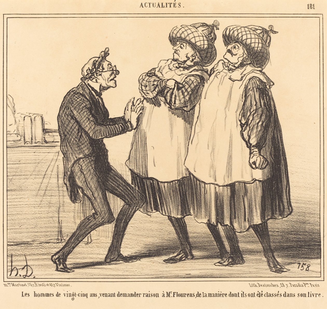 Tjuefem år gamle menn... av Honoré Daumier
