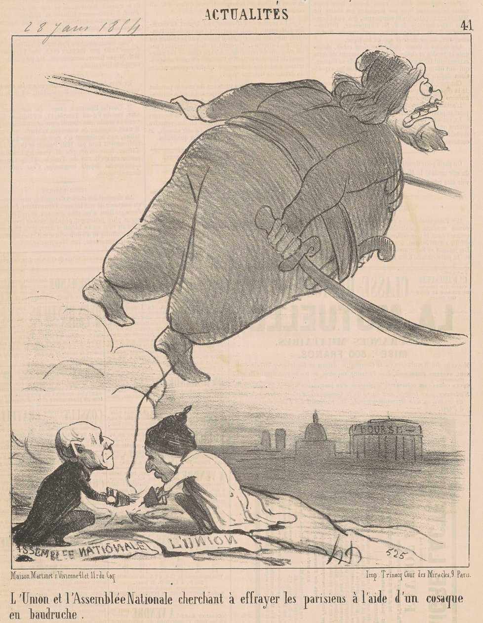 Debattene... av Honoré Daumier