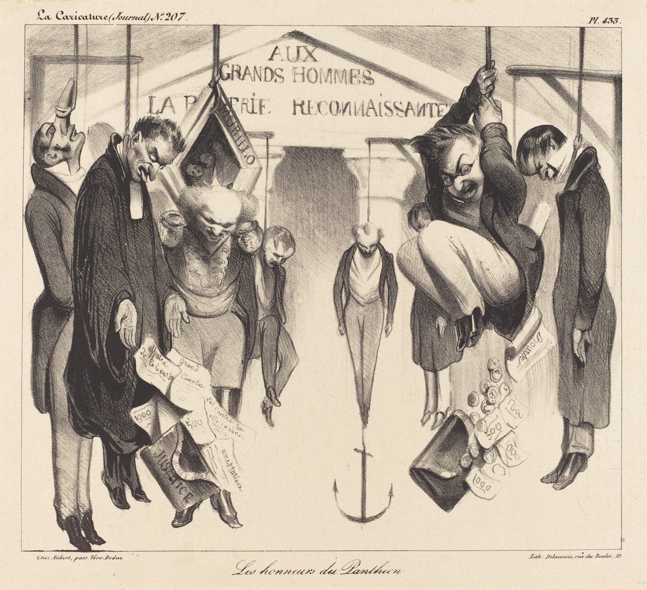 Pantheonets utmerkelser av Honoré Daumier