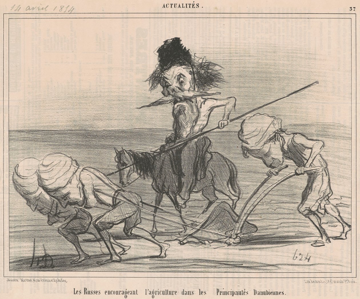 Russere oppmuntrer til landbruk av Honoré Daumier