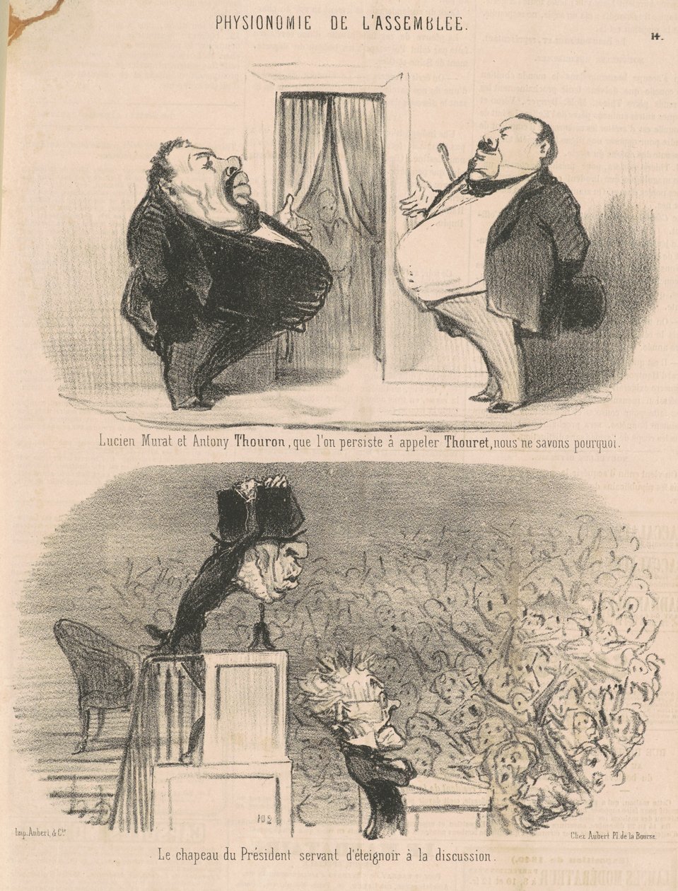 Lucien Murat og Antony Thouron ... av Honoré Daumier