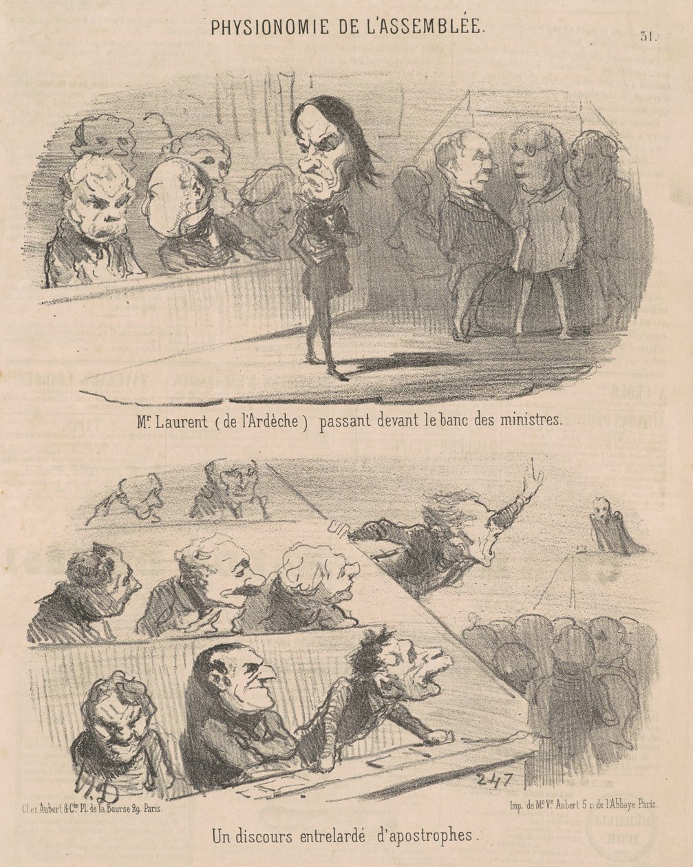 Mr. Laurent (fra Ardèche) Passerer... av Honoré Daumier