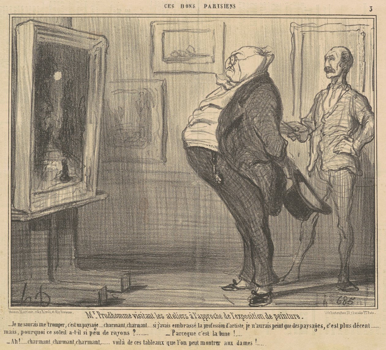 Mr. Prudhomme besøker verkstedene ... av Honoré Daumier