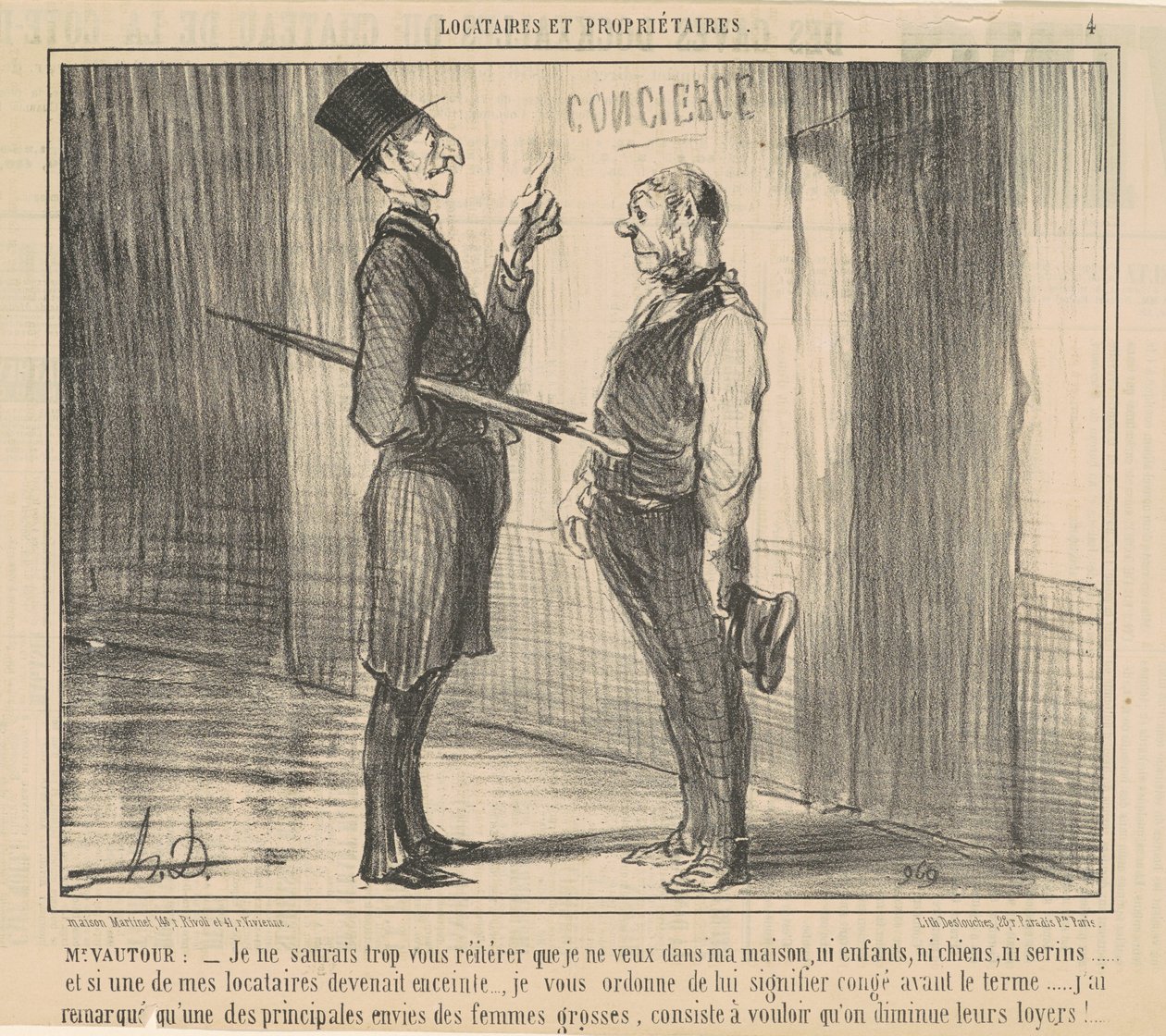 Mr. Vautour: Jeg kan ikke helt si... av Honoré Daumier