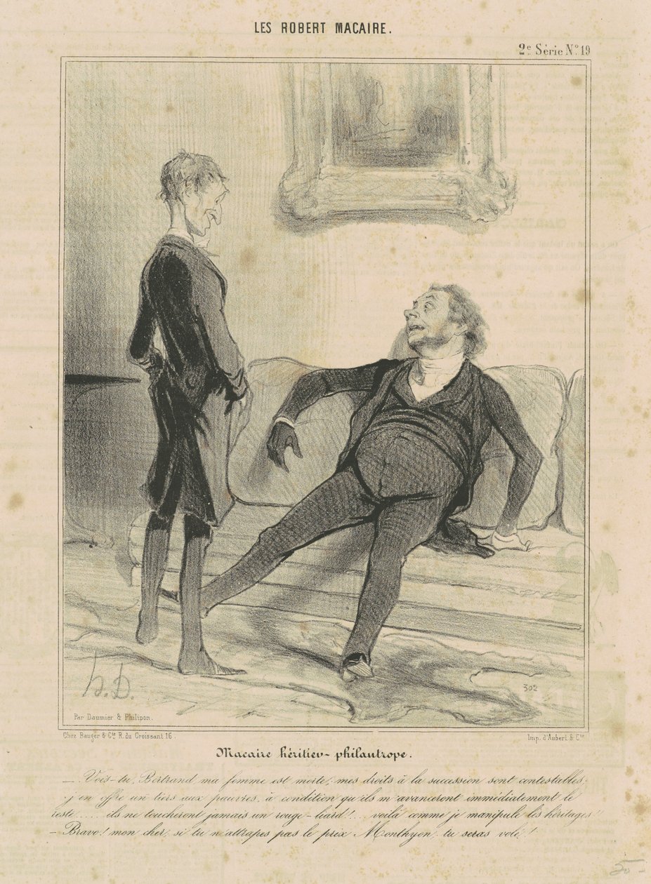 Macaire-arving-filantrop av Honoré Daumier