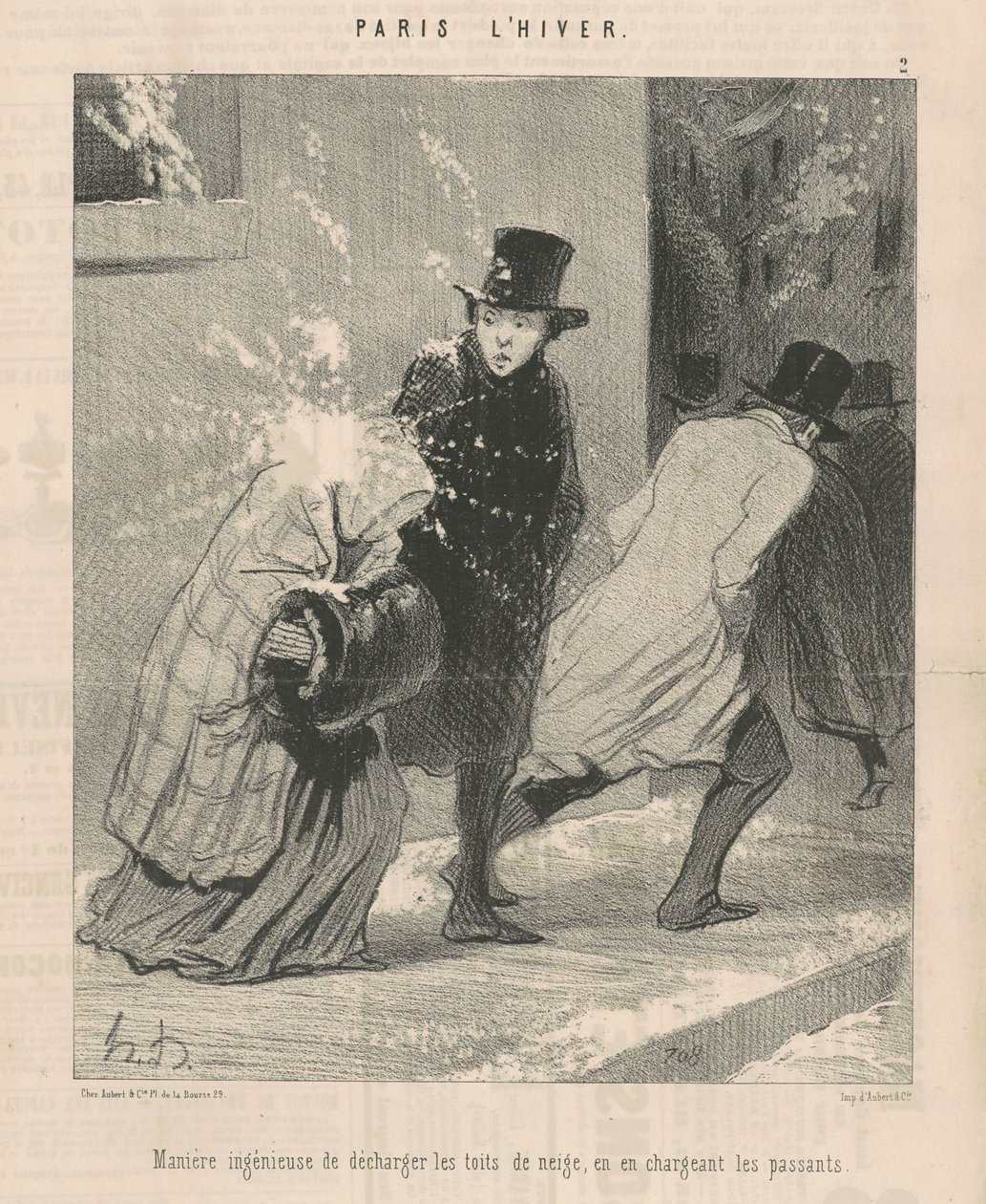 Genial måte å losse takene på... av Honoré Daumier