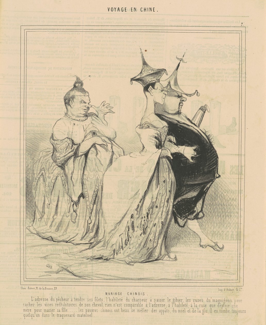 kinesisk bryllup av Honoré Daumier