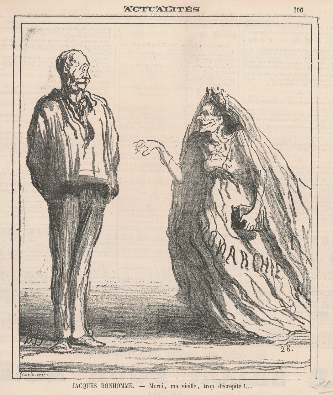 Takk, min gamle, altfor avfeldige! ... av Honoré Daumier