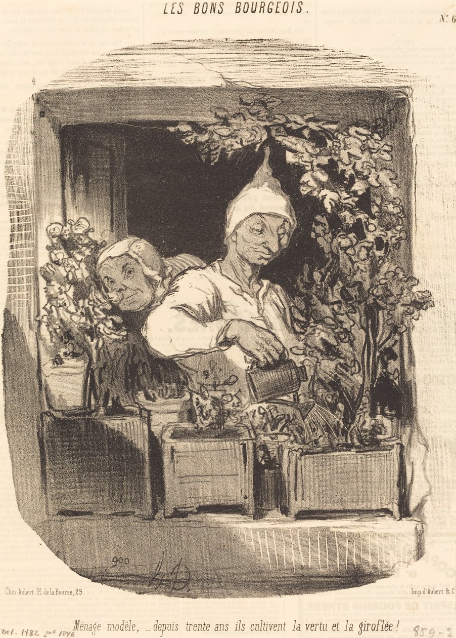Husholdningsmodell... av Honoré Daumier