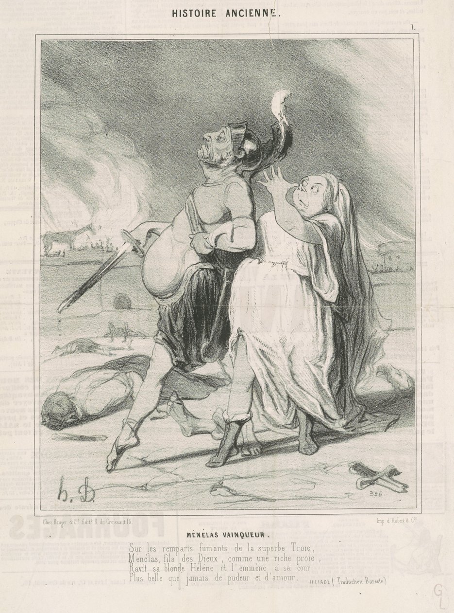 Seieren Menelaos av Honoré Daumier
