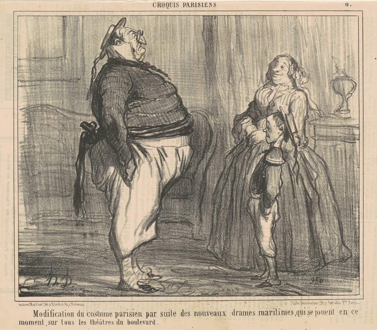 Modifikasjon av parisisk kostyme... av Honoré Daumier