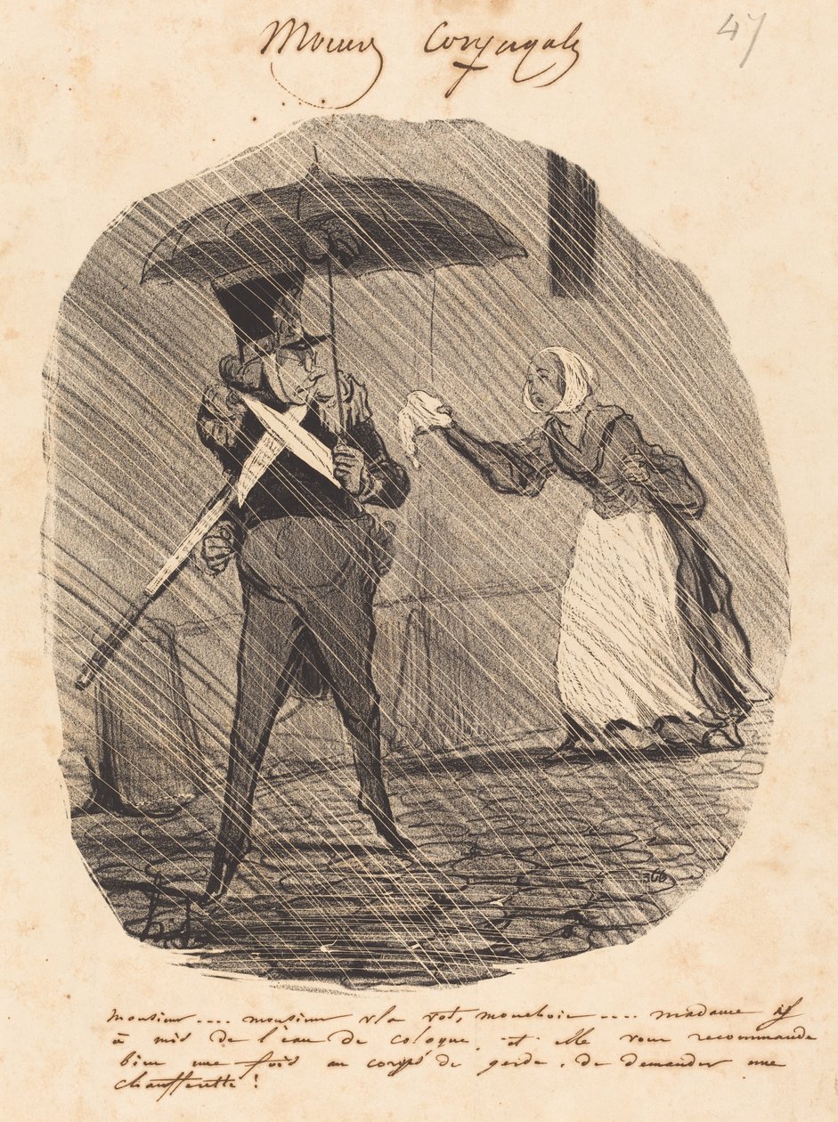 Sir... Sir, her er lommetørkleet ditt av Honoré Daumier