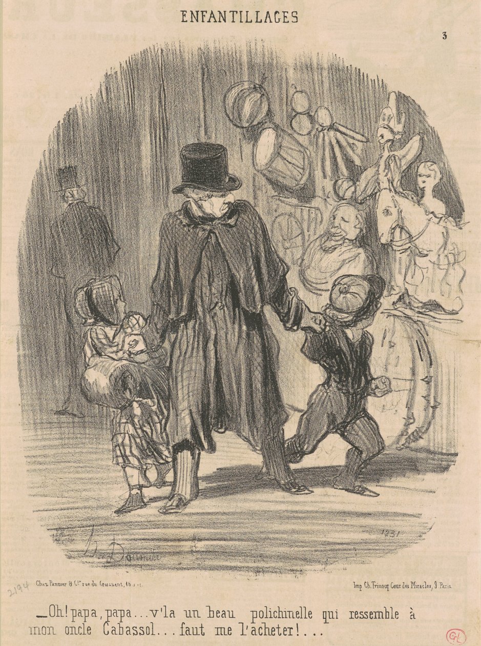 Åh! Pappa, pappa... her er en vakker... av Honoré Daumier
