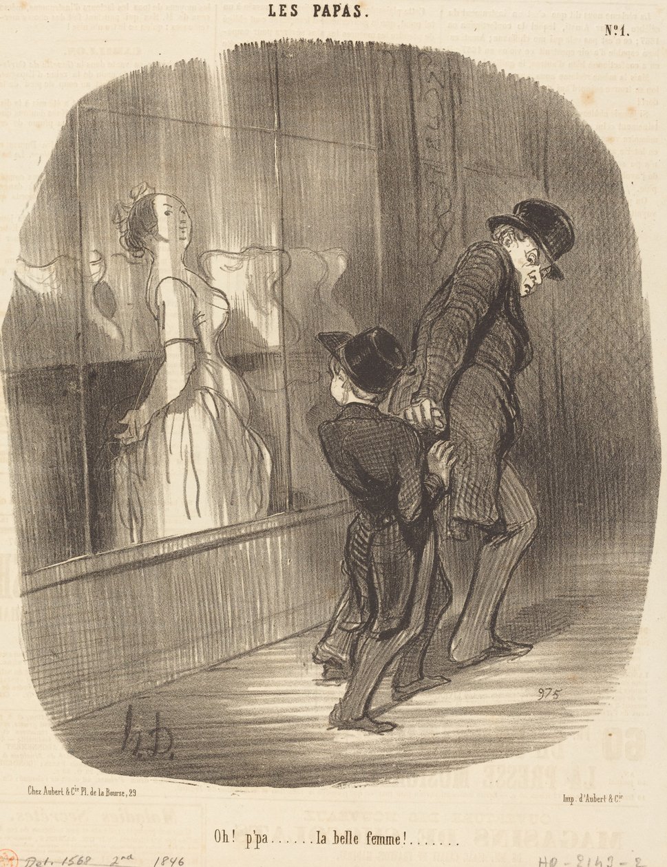 Åh! pappa... den vakre kvinnen! av Honoré Daumier