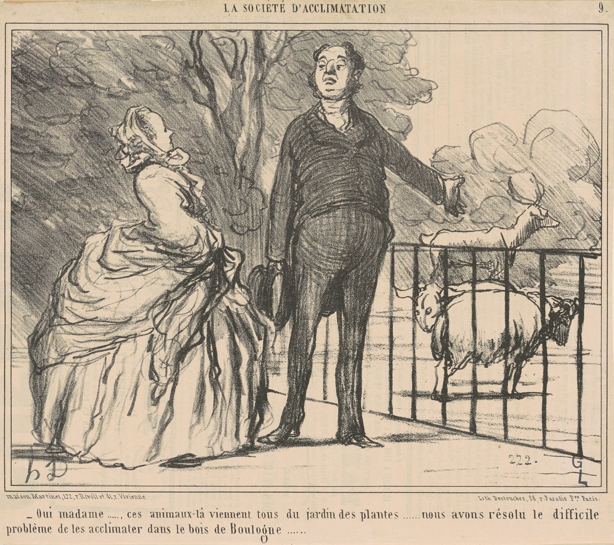 Ja frue... de dyrene... av Honoré Daumier