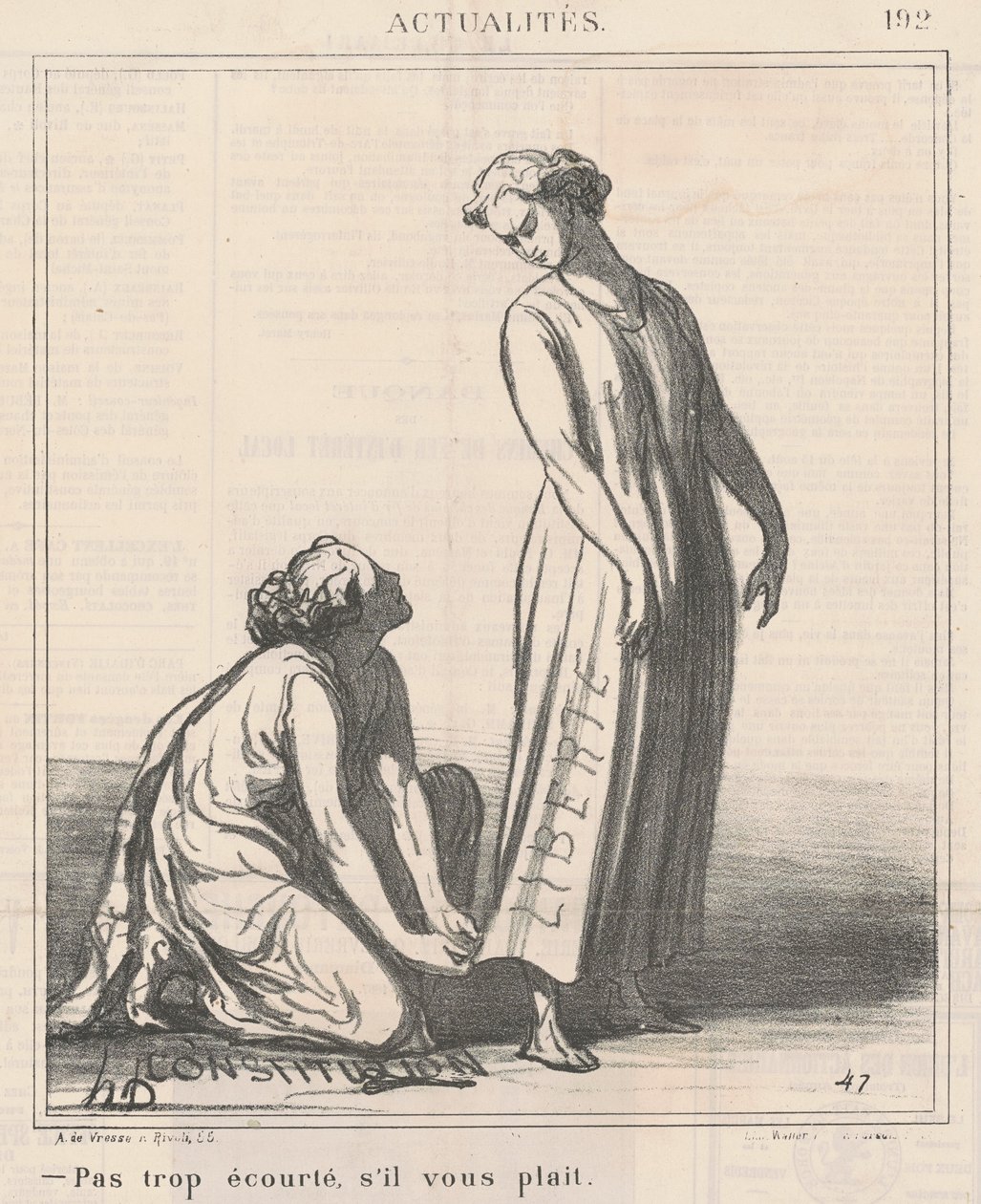 Ikke for kort, takk. av Honoré Daumier