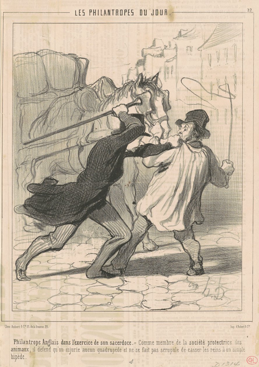 Engelsk filantrop i øvelsen ... av Honoré Daumier