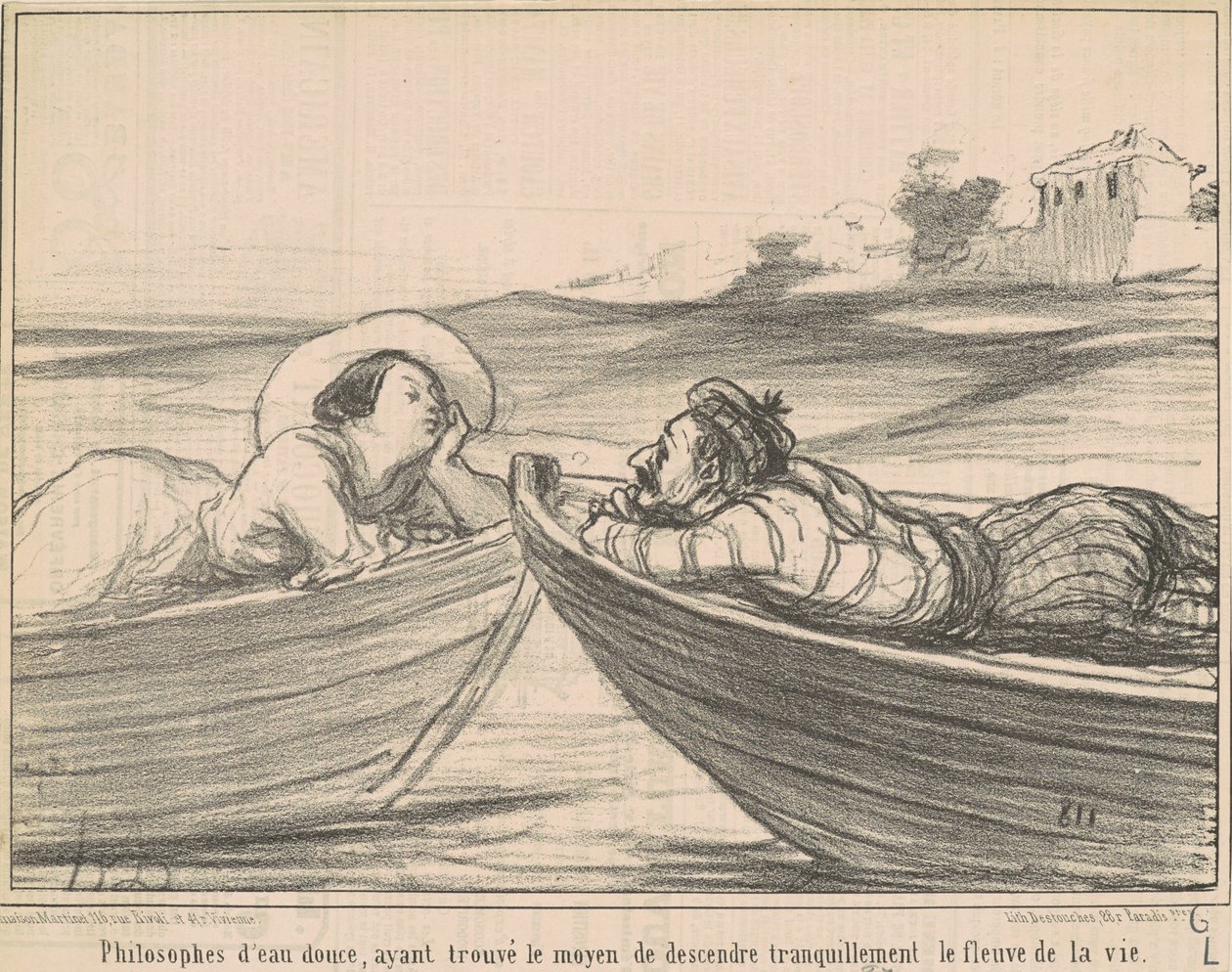 Ferskvannsfilosofer... av Honoré Daumier