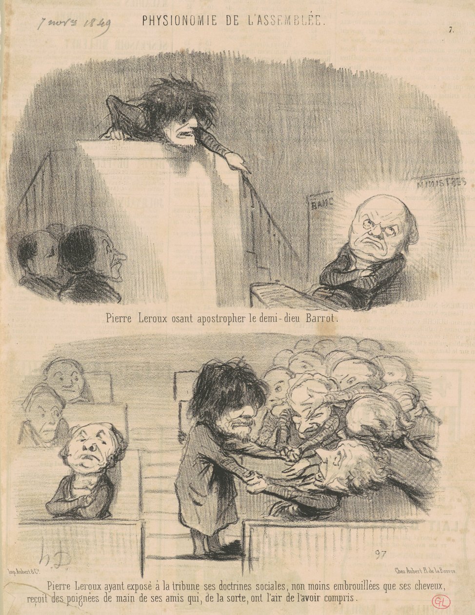 Pierre Leroux vågal apostrof... av Honoré Daumier