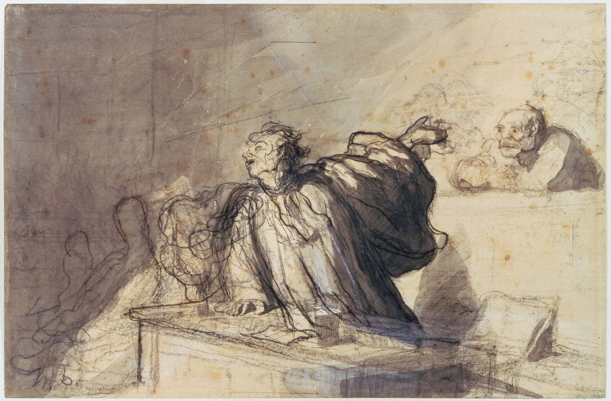 Bønn for forsvaret av Honoré Daumier