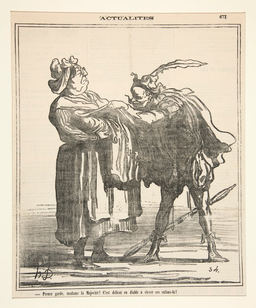 Pass på, Madame la Majorite! av Honoré Daumier
