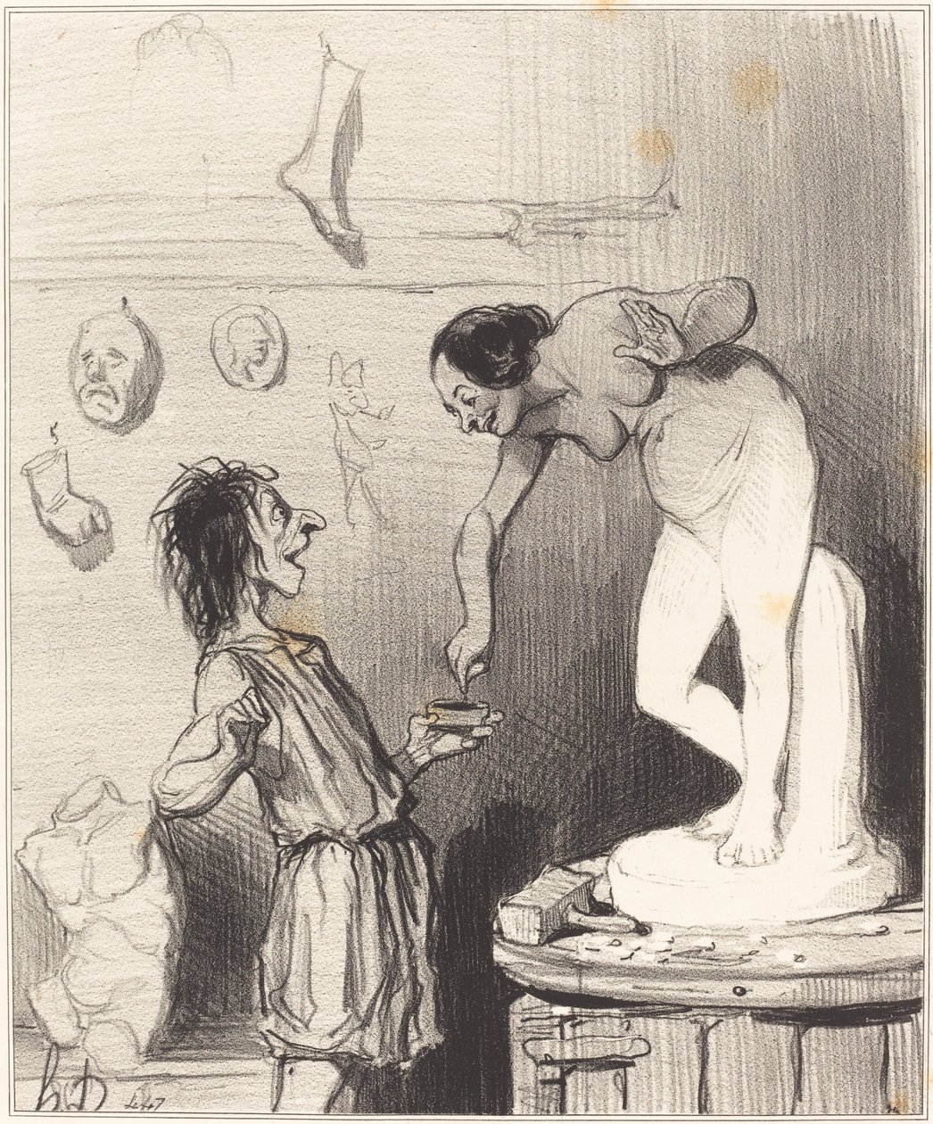 Pygmalion av Honoré Daumier