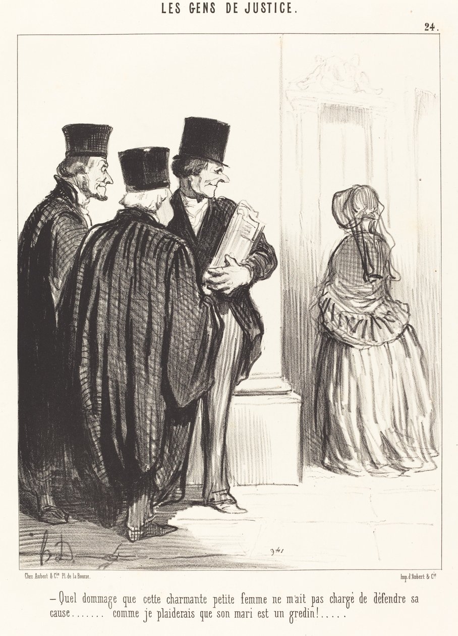 Så synd at denne vakre... kvinnen... av Honoré Daumier