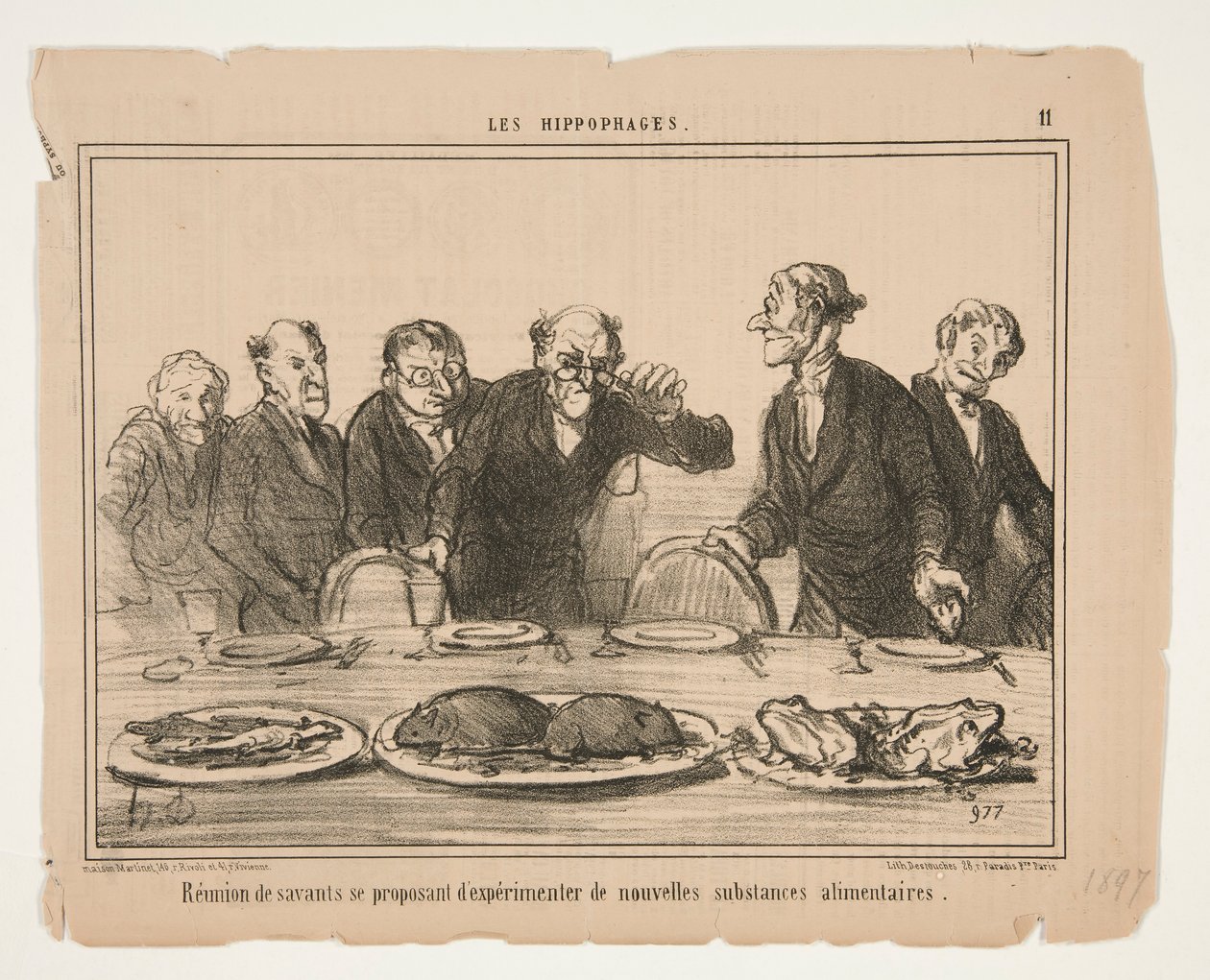 Møte av lærde som foreslår å av Honoré Daumier