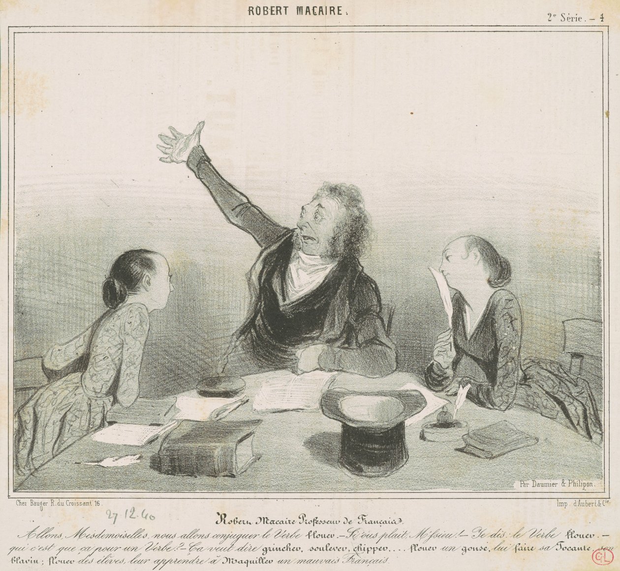 Robert Macaire fransklærer av Honoré Daumier