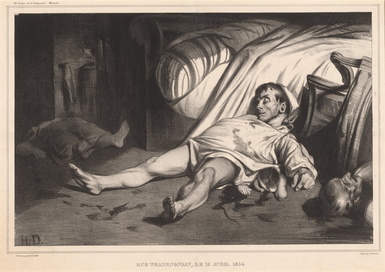 Rue Transnonain, 15. april 1834 av Honoré Daumier
