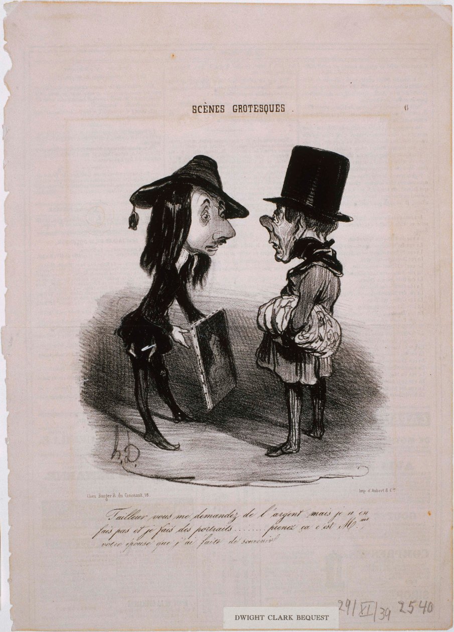 Groteske scener - Skredder ... Ta dette av Honoré Daumier