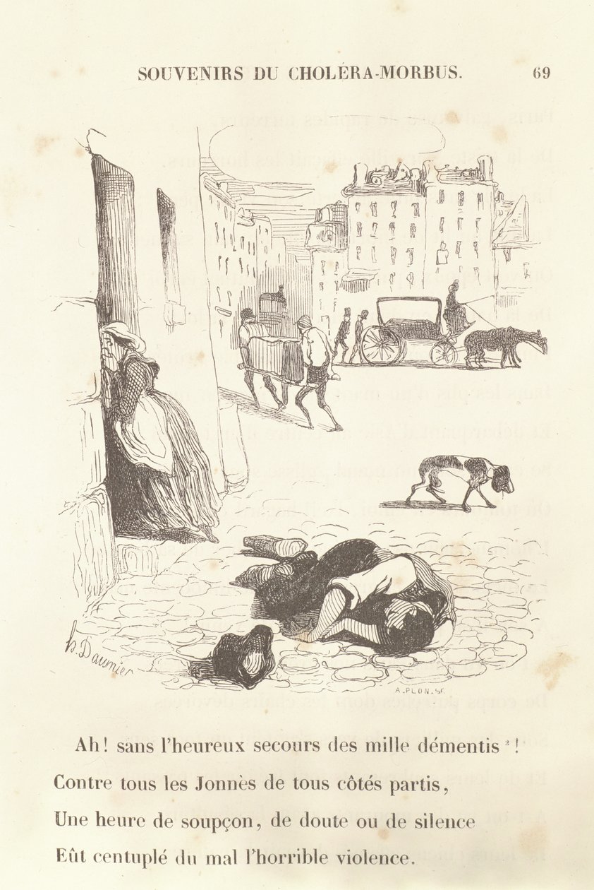 Minner om Kolera-Morbus, 1840 av Honoré Daumier