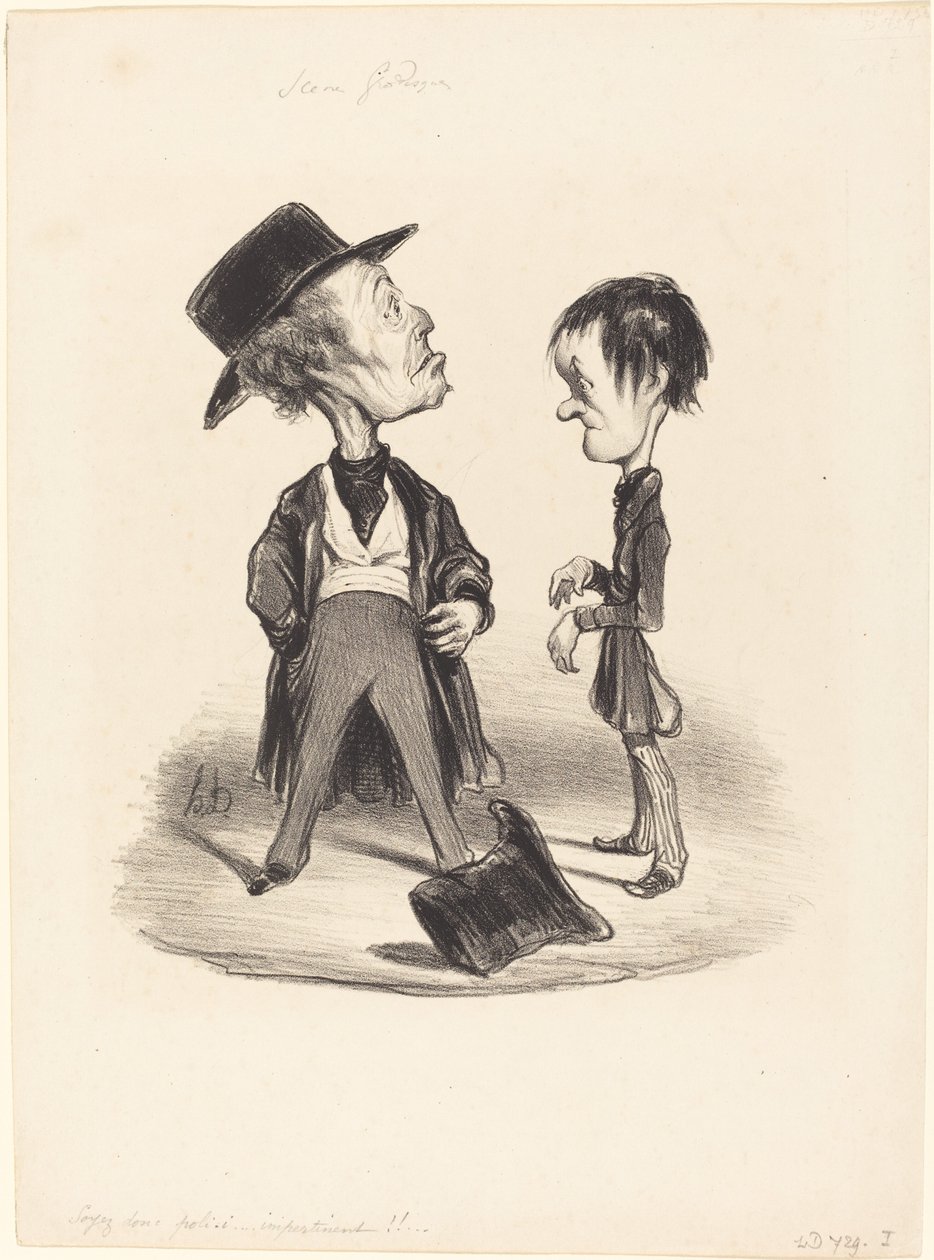 Så vær høflig...jeg... av Honoré Daumier