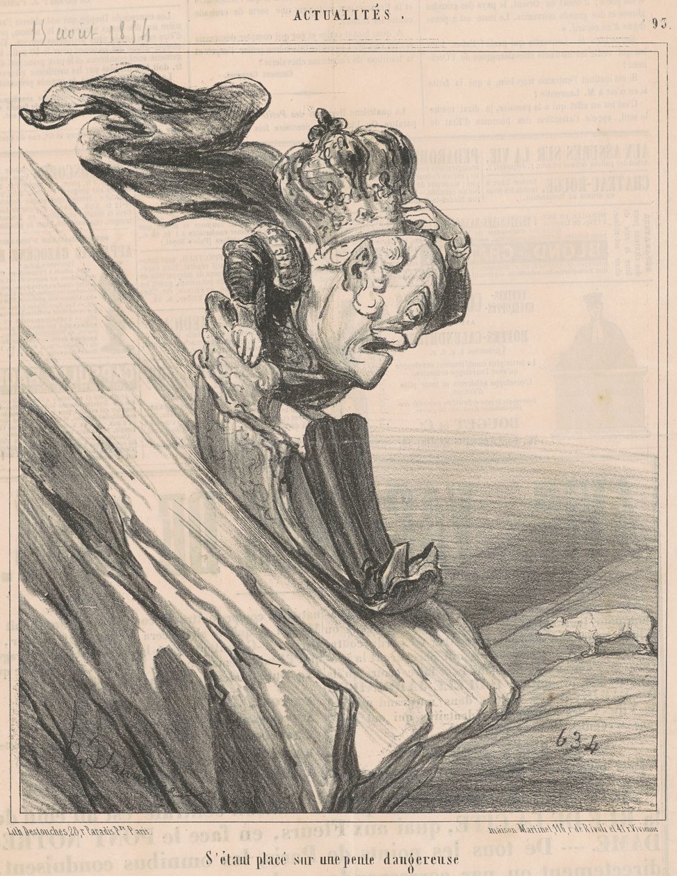 Etter å ha stått i en farlig skråning av Honoré Daumier
