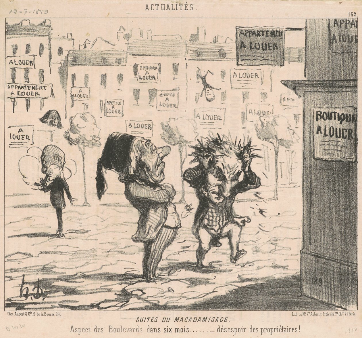Etterdønninger av makadamisering av Honoré Daumier