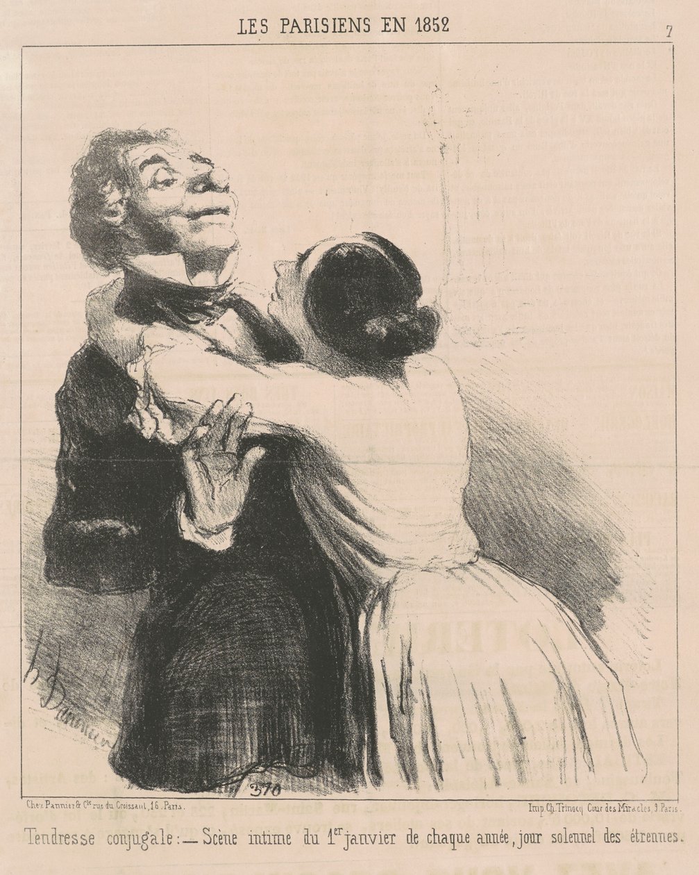 Ekteskapelig ømhet av Honoré Daumier