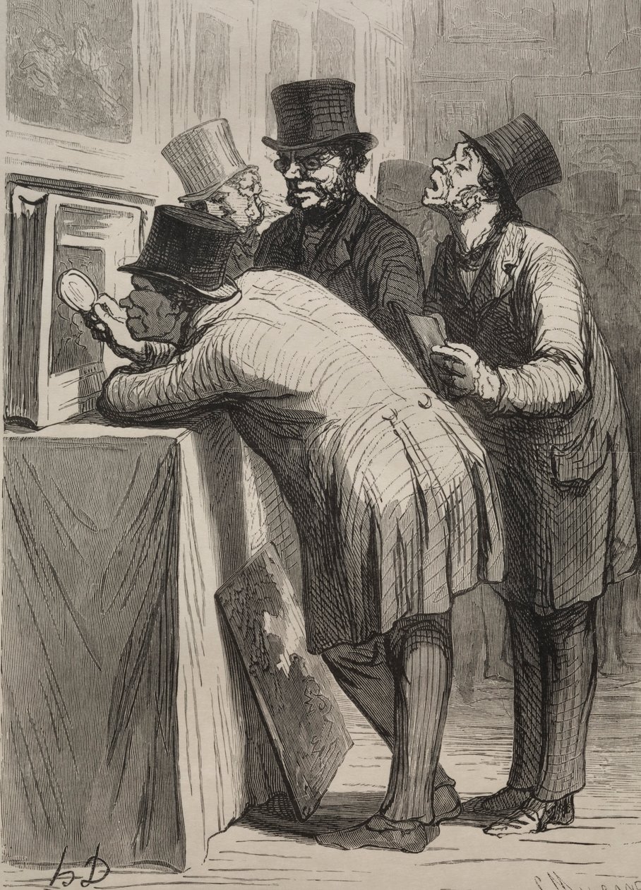 Auksjonsrommet: Amatøren. av Honoré Daumier