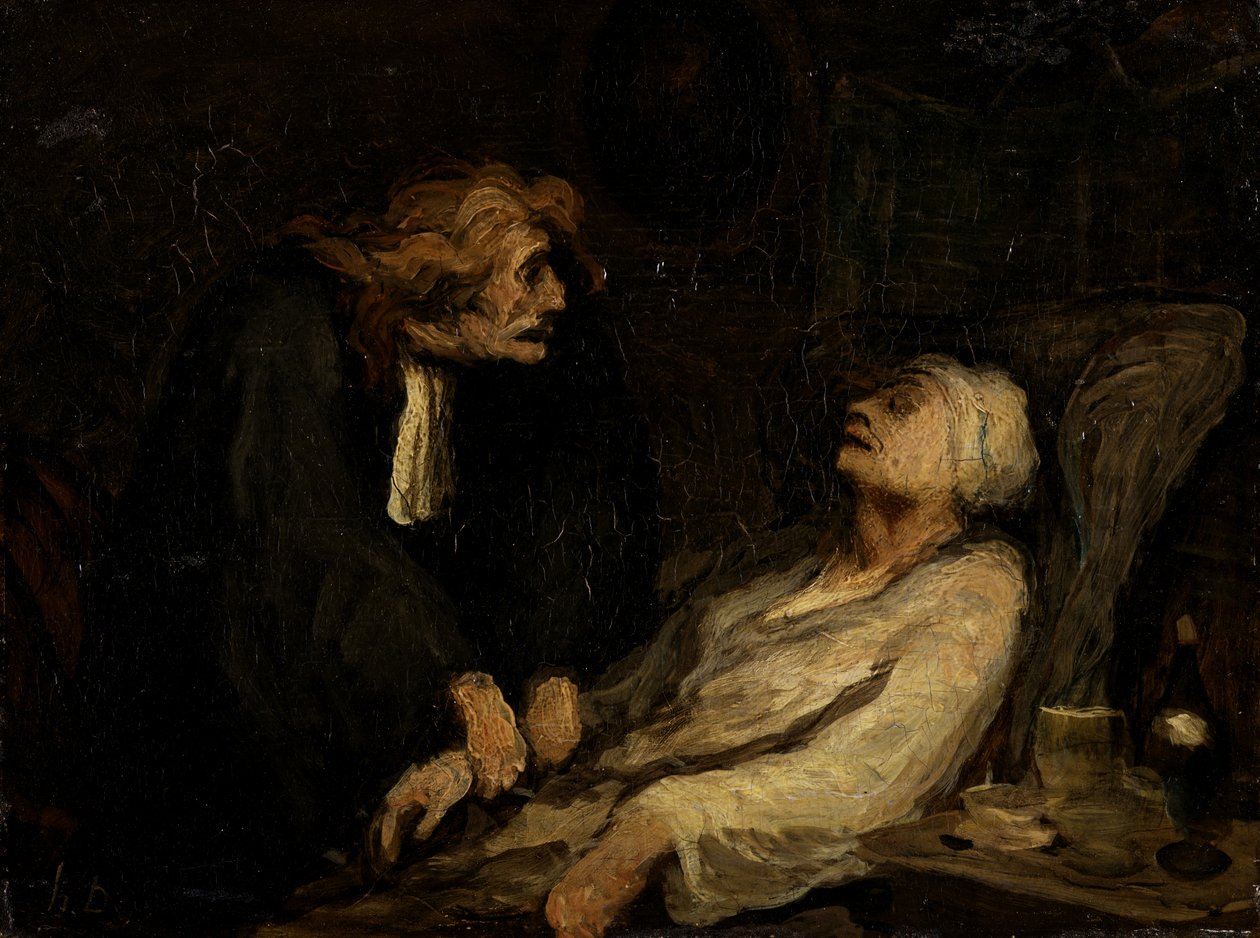Hypokonderen (den imaginære ugyldige) av Honoré Daumier