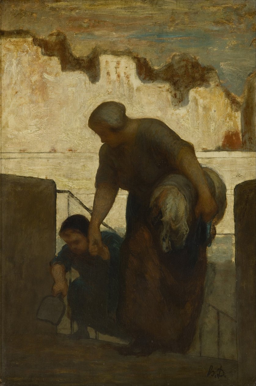 The Laundress, ca 1863 av Honoré Daumier