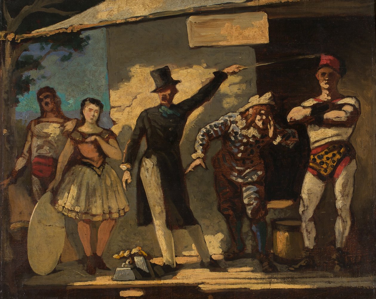 Saltimbanques, mellom 1860 og 1865 . av Honoré Daumier