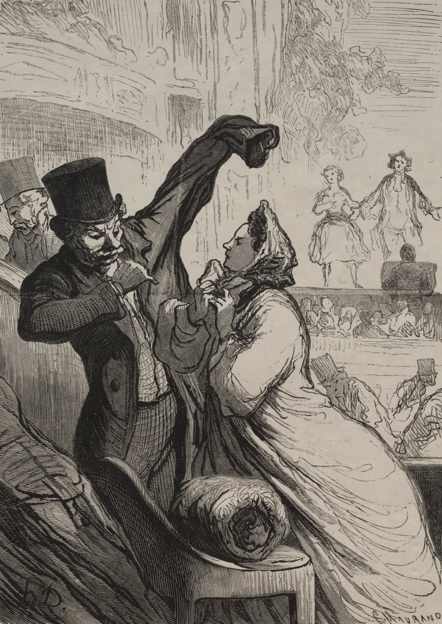Teateret: Den siste scenen. av Honoré Daumier