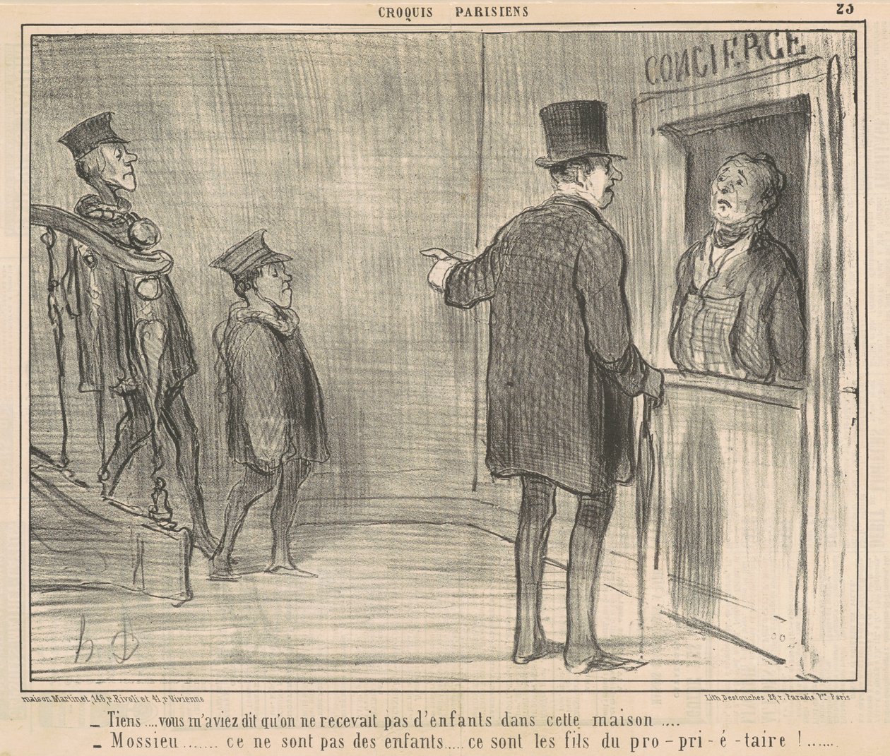 Her...du fortalte meg... av Honoré Daumier