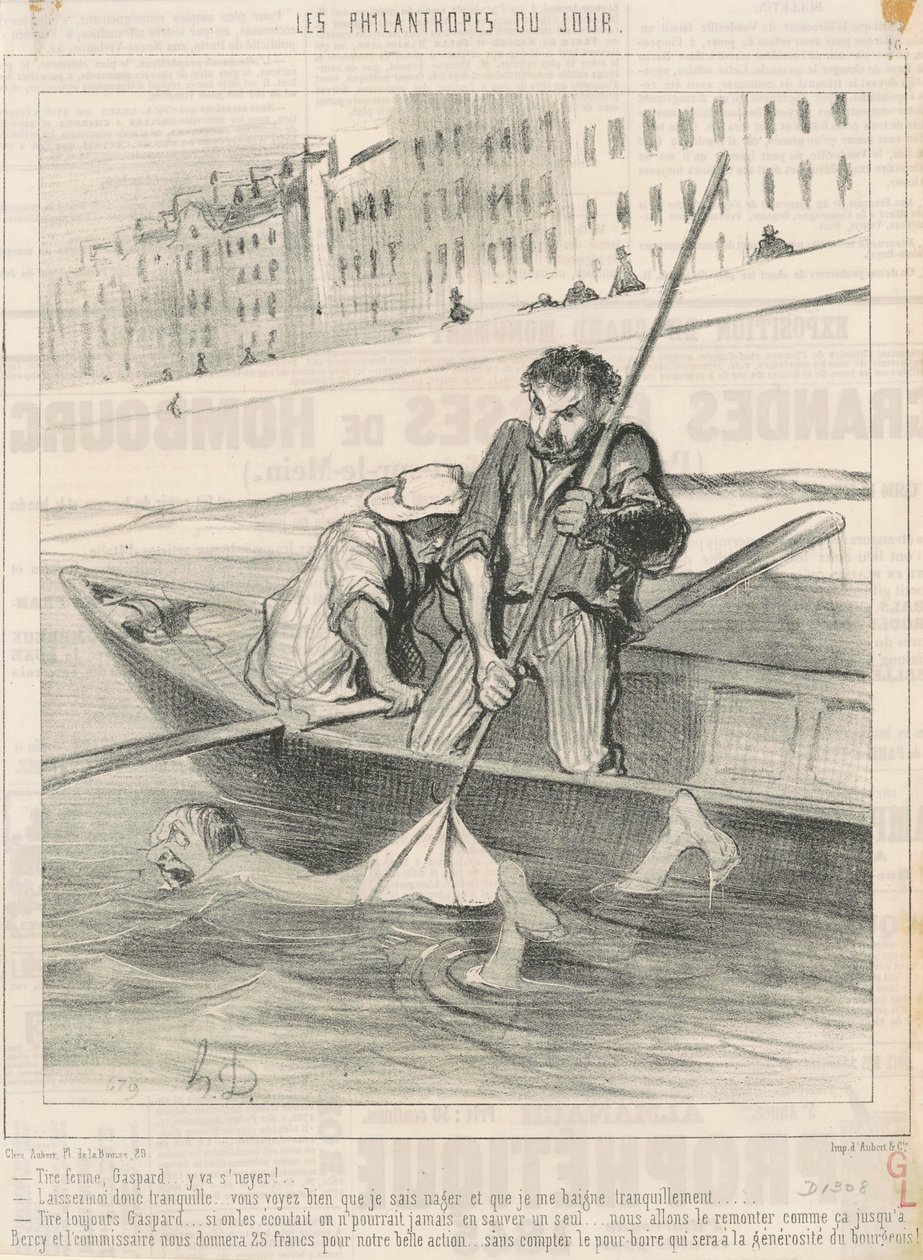 Trekk opp, Gaspard... det kommer til å bli neyer... av Honoré Daumier