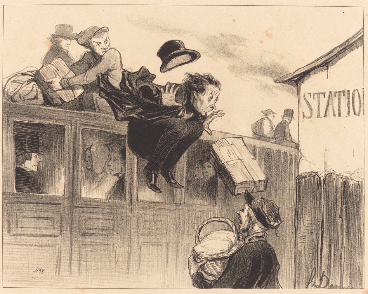 Tretti sekunder av stasjonen av Honoré Daumier