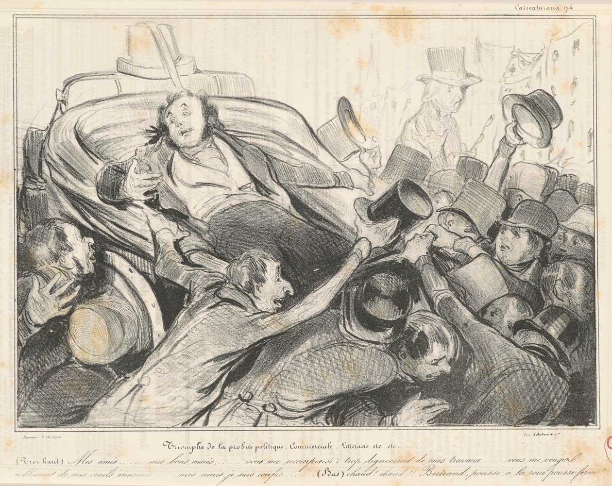 Triumf for handelspolitisk redelighet av Honoré Daumier