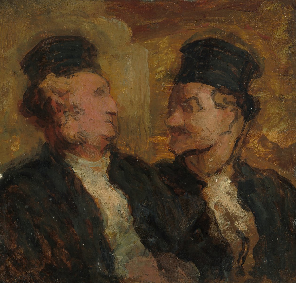 To advokater, ca. 1860. av Honoré Daumier