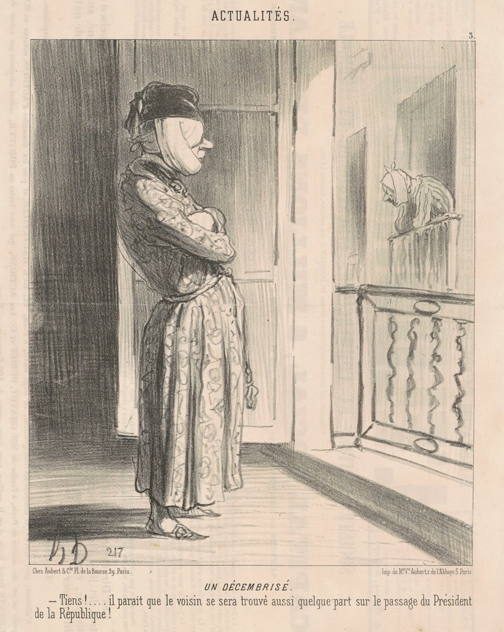 En decembrisert av Honoré Daumier