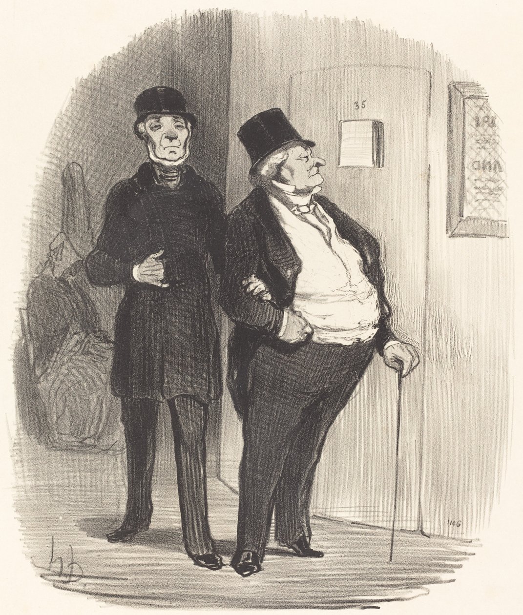 En dag med fordelsrepresentasjon... av Honoré Daumier
